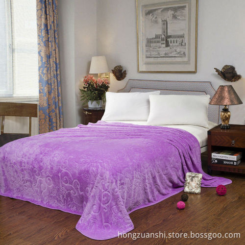 100% Polyester 150d/288f Flannel Fleece Blanket (HZS---336)